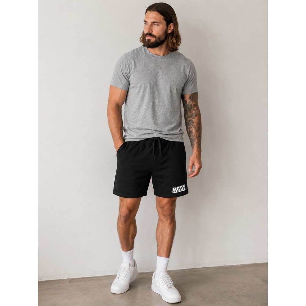 Neff Fleece Sweat Shorts Athleisure Cross Fit Work Out Gym Training Running Yoga